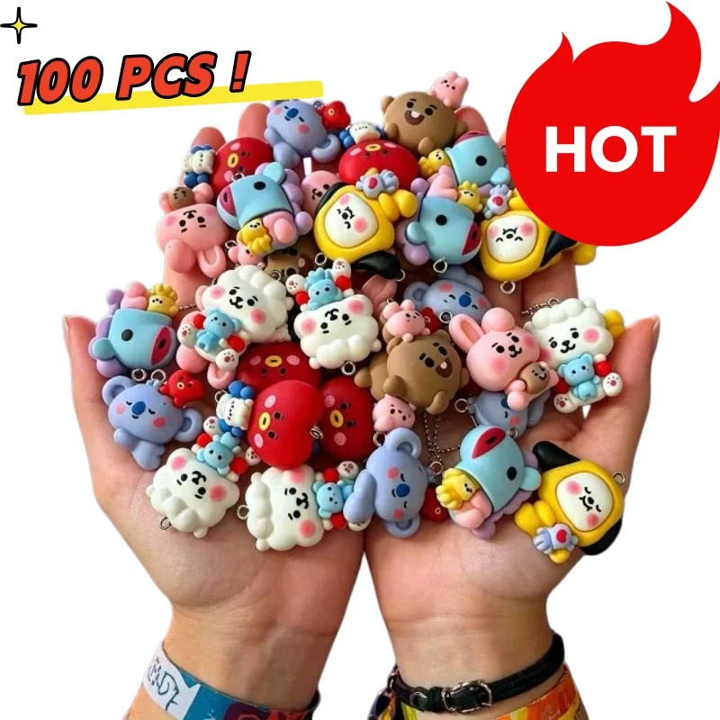 Resin Craft Projects - Breloques en résine BT21, 7 pièces,