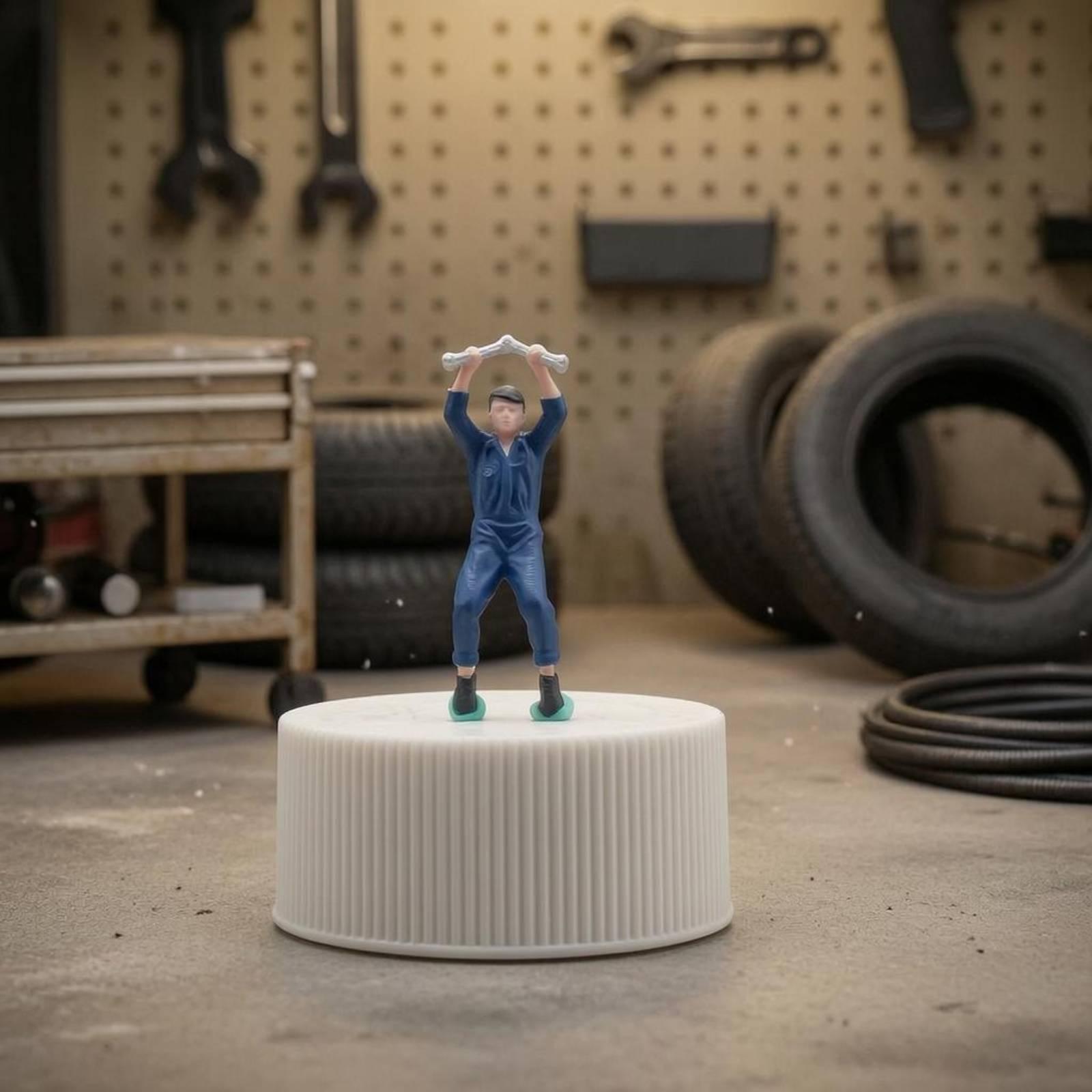 Figurine de mécanicien de gara - Resin Craft Workshop avis et prix